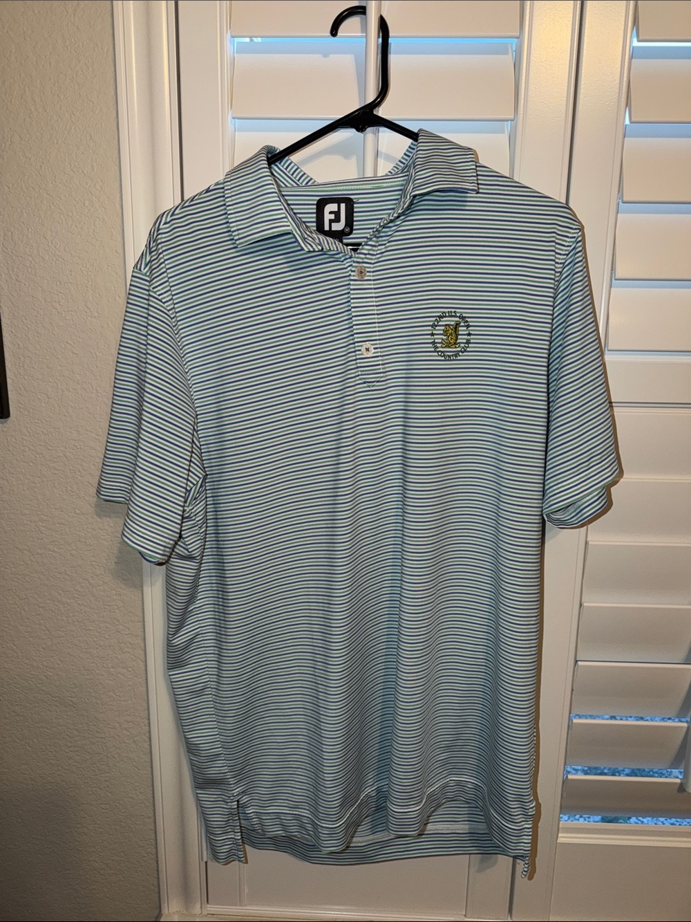 FootJoy 122nd US OpenMen’s Light Blue Striped Golf Polo